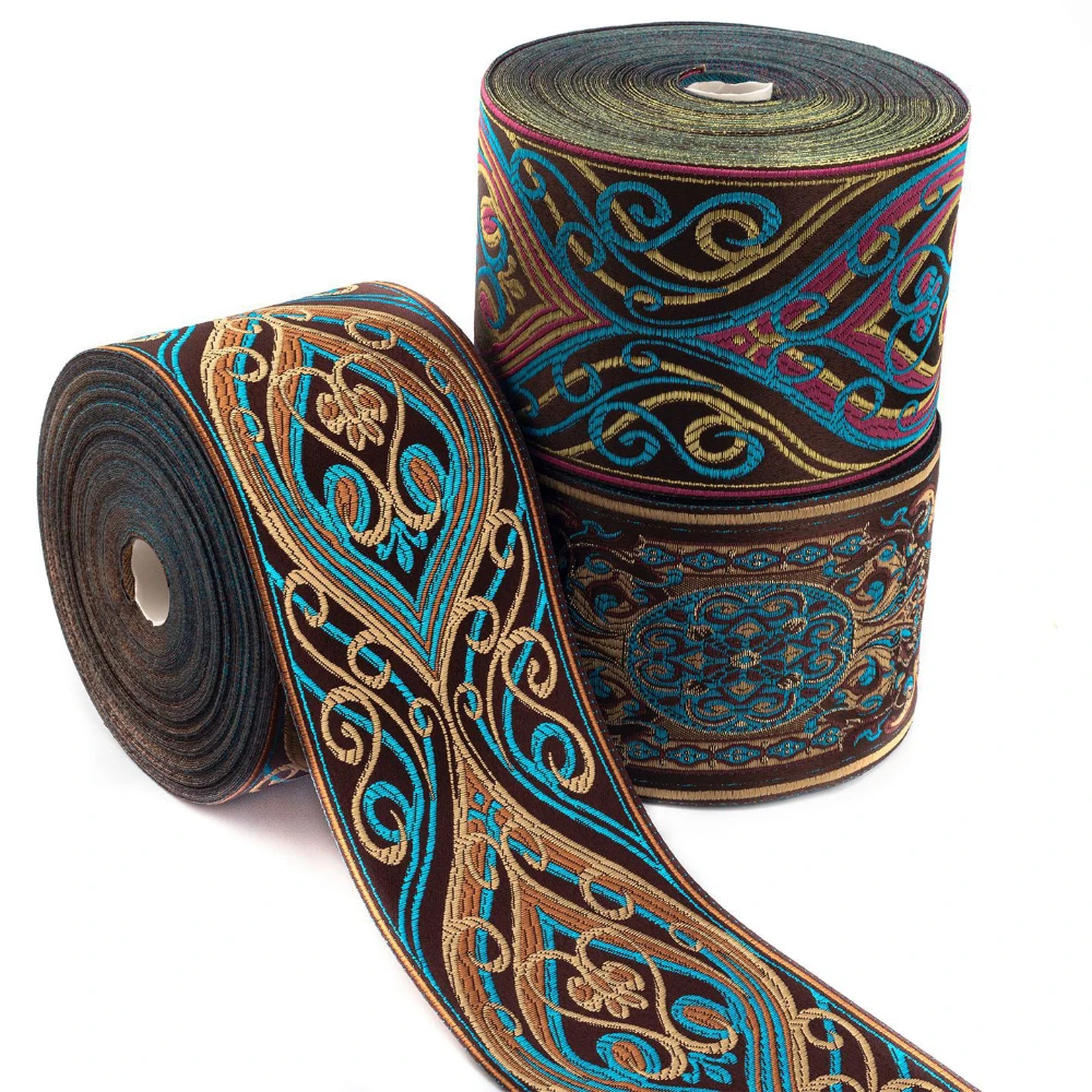 25-метровая рулонная жаккардовая лента с цветочной лентой, золотая вышивка, тканая жаккардовая отделка для шитья одежды, украшения мебели
25-метровая рулонная жаккардовая лента с цветочной лентой, золотая вышивка, тканая жаккардовая отделка для шитья одежды, украшения мебели