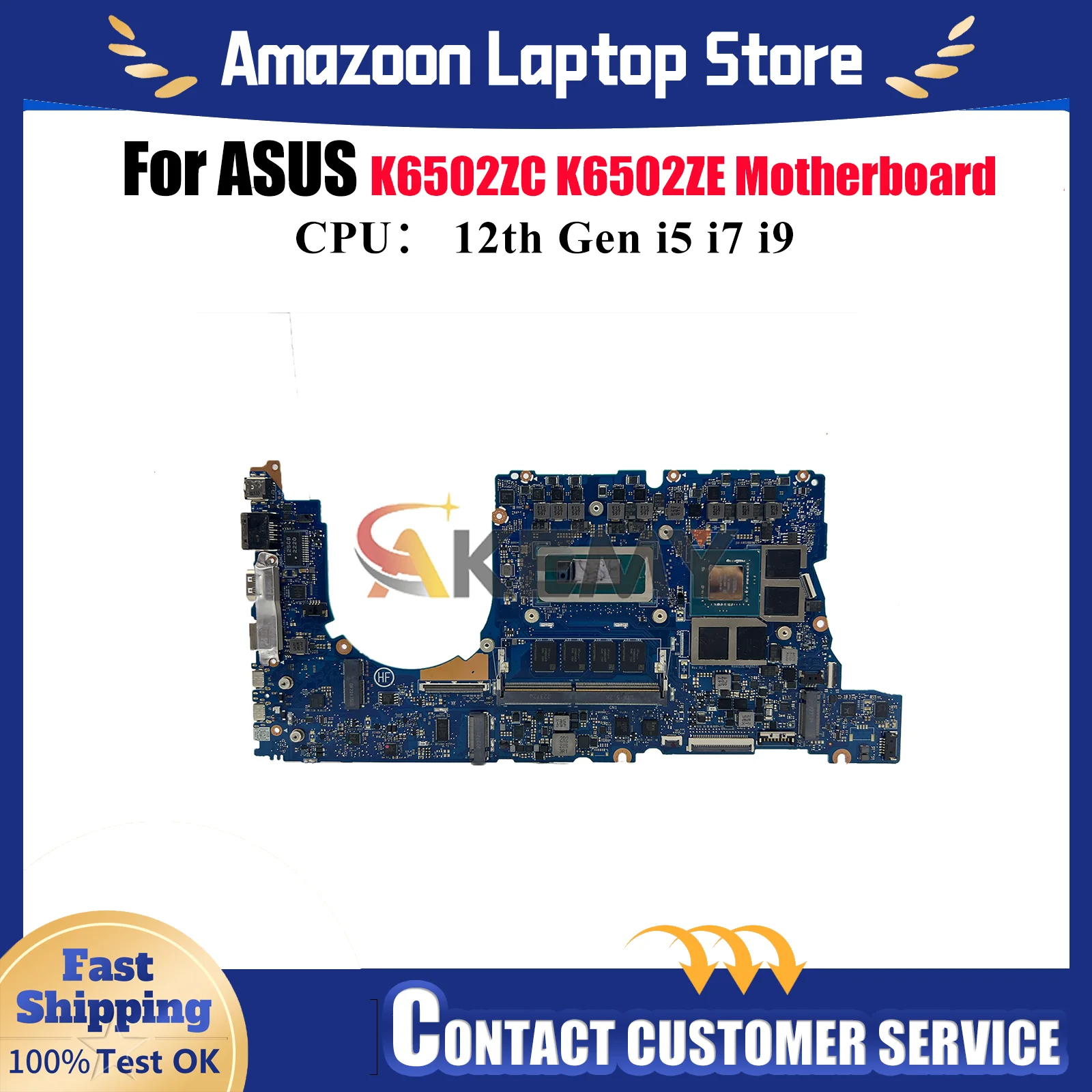 K6502ZC Laptop Motherboard For ASUS TUF Gaming K6502Z K6502ZE K6502ZC Mainboard With 12th Gen i5 i7 i9 CPU 100% tests fast ship
K6502ZC Laptop Motherboard For ASUS TUF Gaming K6502Z K6502ZE K6502ZC Mainboard With 12th Gen i5 i7 i9 CPU 100% tests fast ship