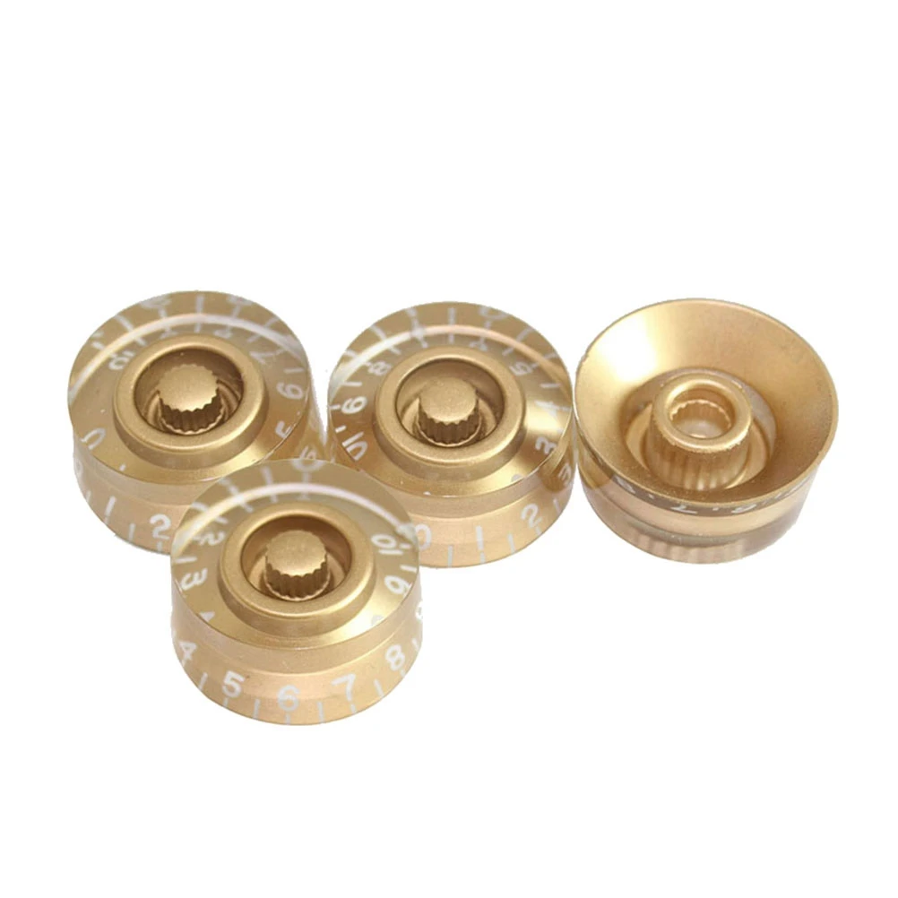 4 PCS/ Set Round Guitar Knobs Volume Tone Control Knobs Rotary Knobs for Style Electric Guitar Parts Replacement (Golden)
4 PCS/ Set Round Guitar Knobs Volume Tone Control Knobs Rotary Knobs for Style Electric Guitar Parts Replacement (Golden)