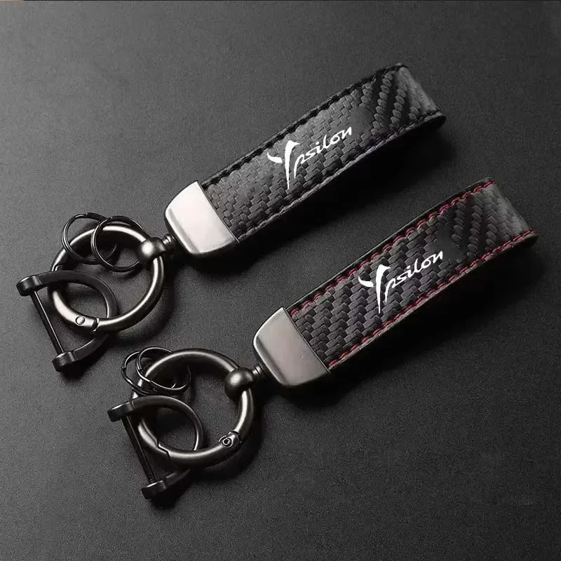 For Lancia Ypsilon Delta Voyager Thema Flavia Carbon Fiber Leather Car Key Fob Decoration and Car Keychain with Horseshoe Clasp
For Lancia Ypsilon Delta Voyager Thema Flavia Carbon Fiber Leather Car Key Fob Decoration and Car Keychain with Horseshoe Clasp