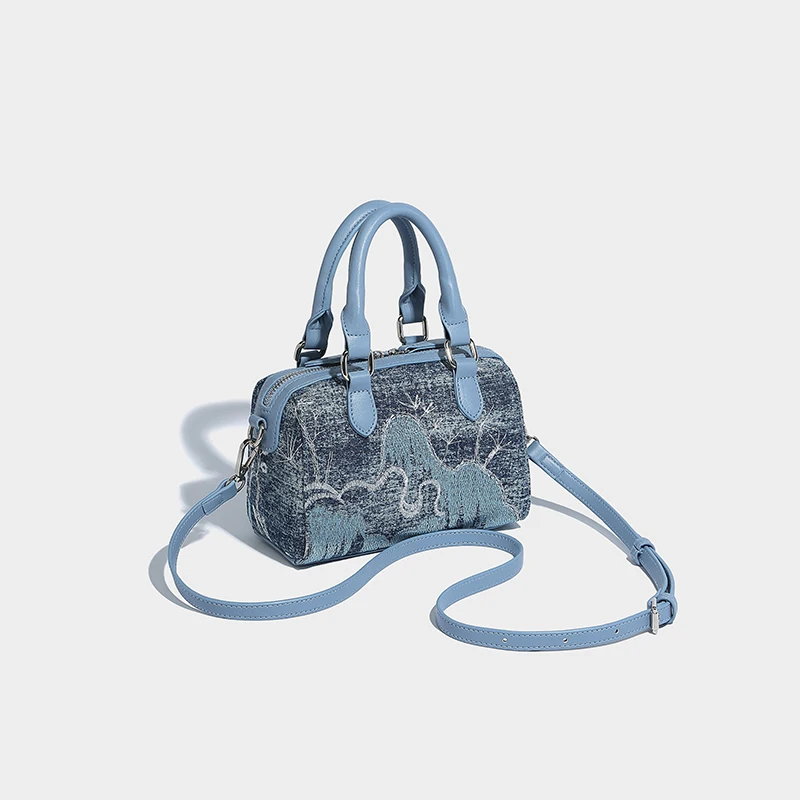 Chinese Style Embroidered Handbag New Style Small Square Bag High Quality Exquisite And Versatile Denim Bag Fashion Shoulder Bag
Chinese Style Embroidered Handbag New Style Small Square Bag High Quality Exquisite And Versatile Denim Bag Fashion Shoulder Bag