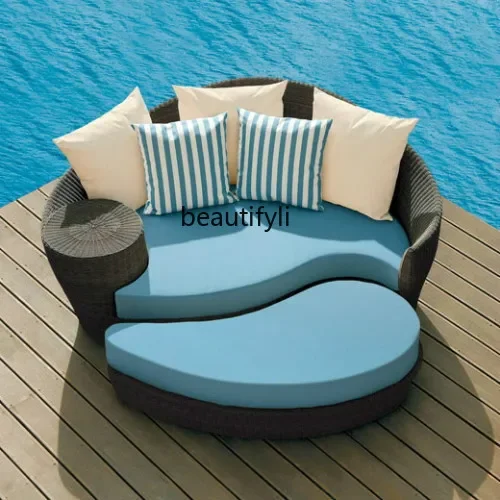 A57 Outdoor rattan sofa special-shaped rattan sofa combination courtyard open-air waterproof and sunscreen bed
A57 Outdoor rattan sofa special-shaped rattan sofa combination courtyard open-air waterproof and sunscreen bed