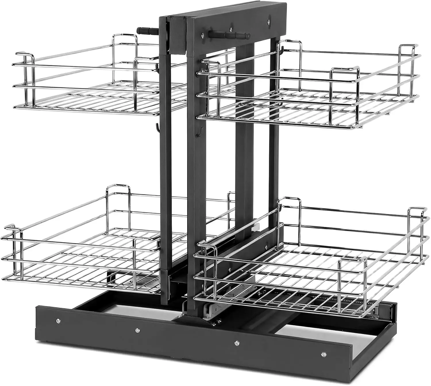 Left Right Blind Corner Cabinet Organizer Two Tier Slide Out Drawers Four Shelves Wire Bottom Storage Basket Conceal Corner Pull
Left Right Blind Corner Cabinet Organizer Two Tier Slide Out Drawers Four Shelves Wire Bottom Storage Basket Conceal Corner Pull