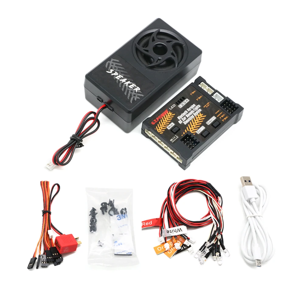 GT Power Bluetooth Version RC Car Truck Engine Sounds/ Lights Simulated System Built in power amplifier 58 Types of sound effect
GT Power Bluetooth Version RC Car Truck Engine Sounds/ Lights Simulated System Built in power amplifier 58 Types of sound effect