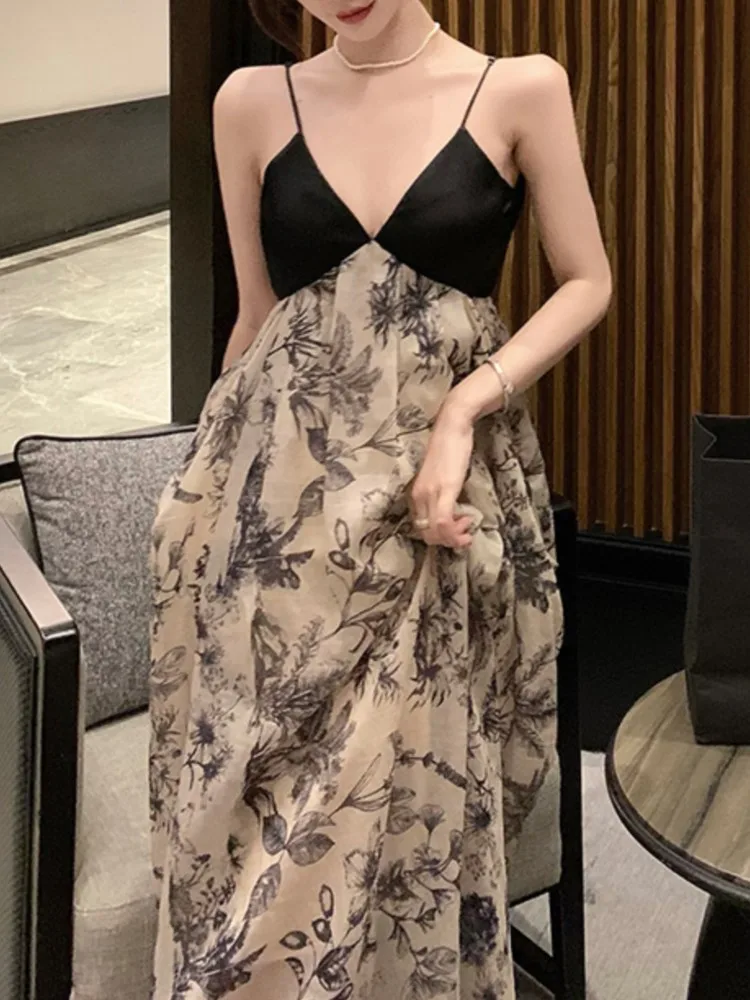 New Women Elegant Spaghetti Strap Midi Dress Sleeveless Casual A-Line Beach Vestidos Female Chic Vintage Party Robe Mujers
New Women Elegant Spaghetti Strap Midi Dress Sleeveless Casual A-Line Beach Vestidos Female Chic Vintage Party Robe Mujers