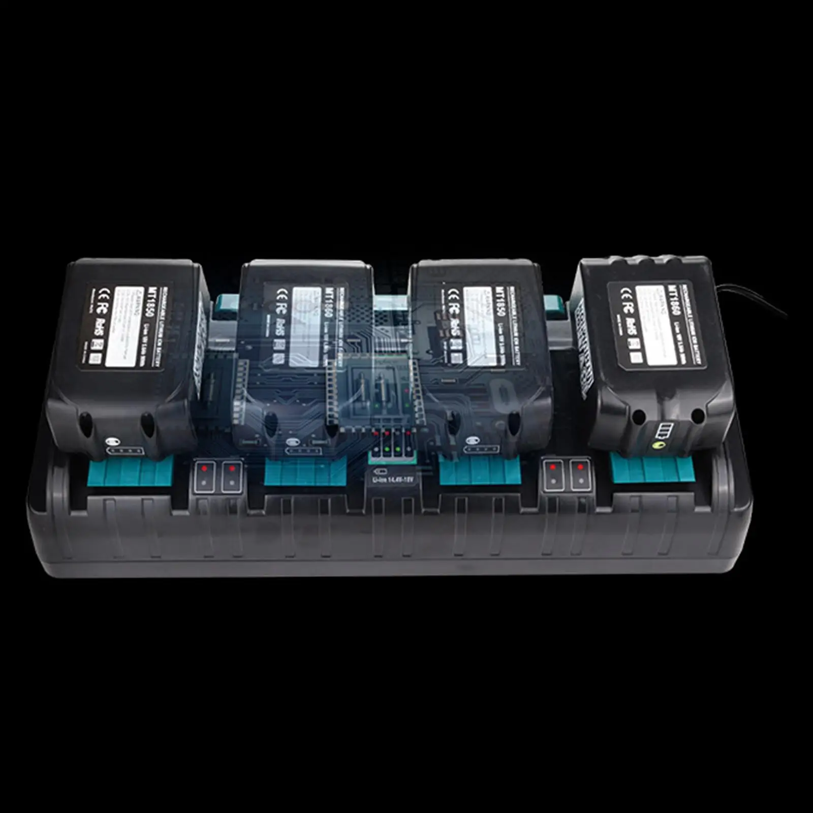 14.4V 18V Battery Charger, Professional, Replace Parts, Portable Station, 4 Port Quick Charger, for BL1430 BL1830 BL1820 BL1850
14.4V 18V Battery Charger, Professional, Replace Parts, Portable Station, 4 Port Quick Charger, for BL1430 BL1830 BL1820 BL1850