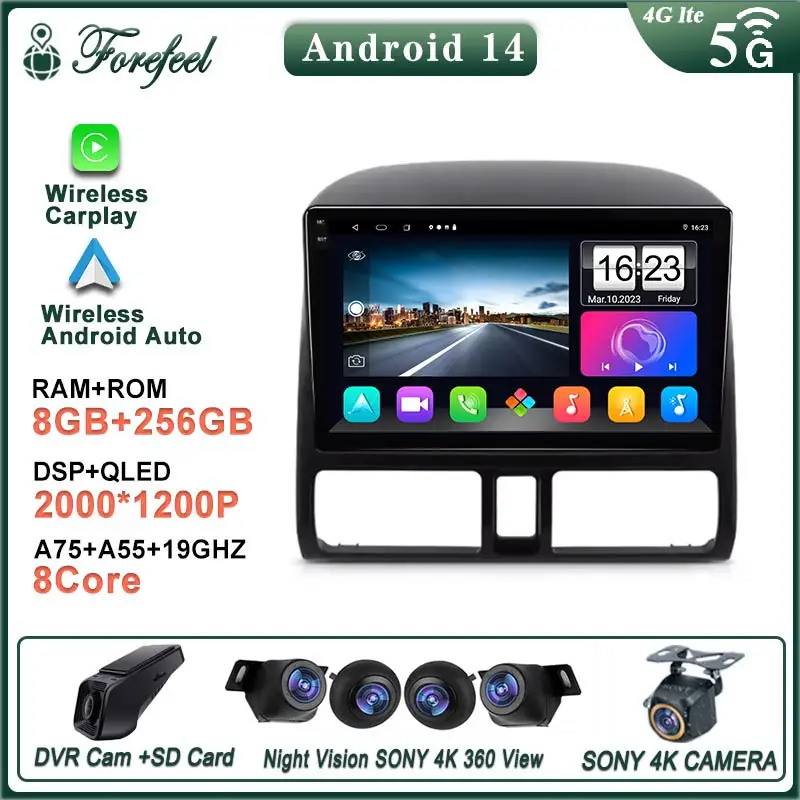 Wireless Carplay Android 14 Auto Car Radio For Honda CR-V CRV 2 2001 2002 2003-2006 Multimedia GPS autoradio 4G WIFI DSP
Wireless Carplay Android 14 Auto Car Radio For Honda CR-V CRV 2 2001 2002 2003-2006 Multimedia GPS autoradio 4G WIFI DSP