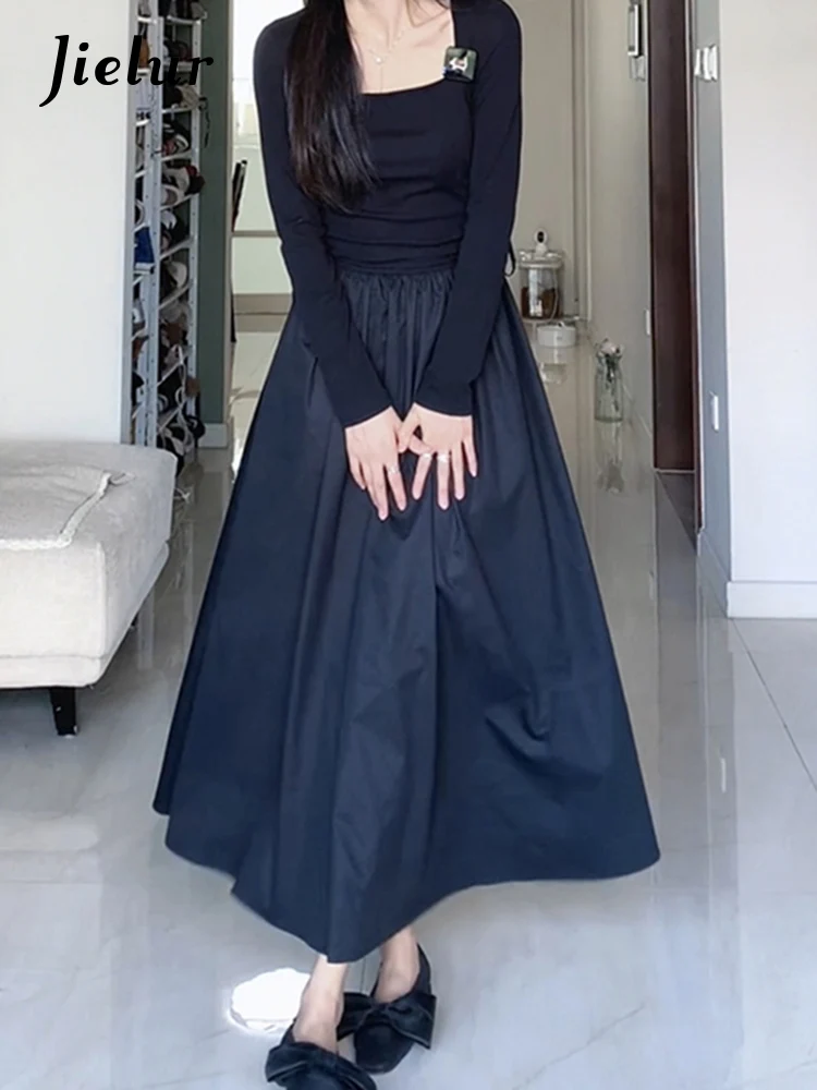 Jielur Autumn New Solid Color Slim Dresses Woman Sweet Ladies Elegant Dress Female Black Simple Basic Street Chic Dress Women
Jielur Autumn New Solid Color Slim Dresses Woman Sweet Ladies Elegant Dress Female Black Simple Basic Street Chic Dress Women