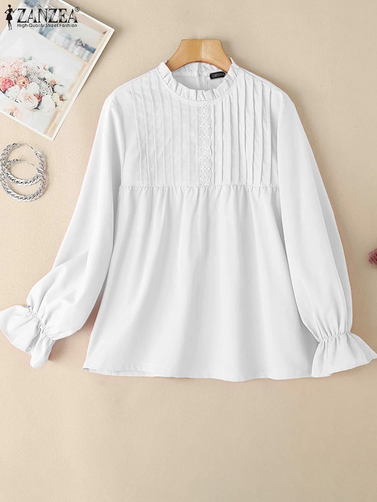 Women Elegant Long Sleeve Work Blouses ZANZEA Spring Office Work Shirts Fashion Lace Patchwork Tops Casual Loose Holiday Blusas
Women Elegant Long Sleeve Work Blouses ZANZEA Spring Office Work Shirts Fashion Lace Patchwork Tops Casual Loose Holiday Blusas