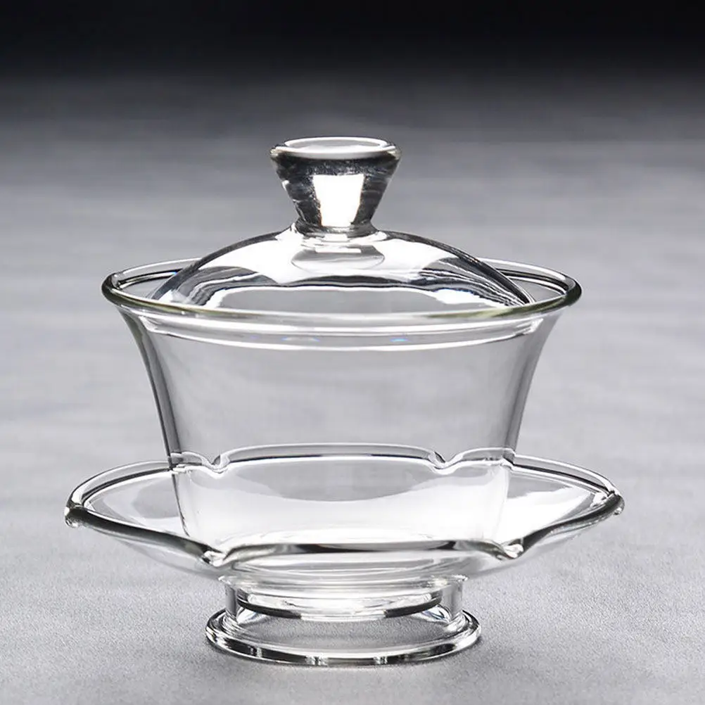 1Set Glass Tea Cup with Lid Saucer Transparent Teaware Kung Fu Chinese Style Tea Bowl Portable Home Office Essential Brewing
1Set Glass Tea Cup with Lid Saucer Transparent Teaware Kung Fu Chinese Style Tea Bowl Portable Home Office Essential Brewing