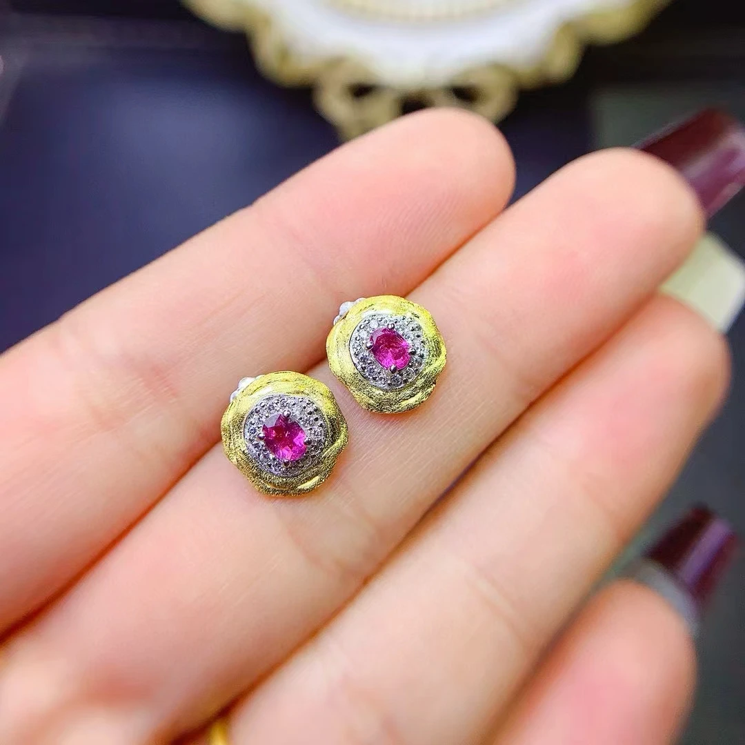 KJJEAXCMY Natural Pink Sapphire Women's Earrings S925 Silver Electroplating Process Inlaid High Clarity Gem Support Testing
KJJEAXCMY Natural Pink Sapphire Women's Earrings S925 Silver Electroplating Process Inlaid High Clarity Gem Support Testing