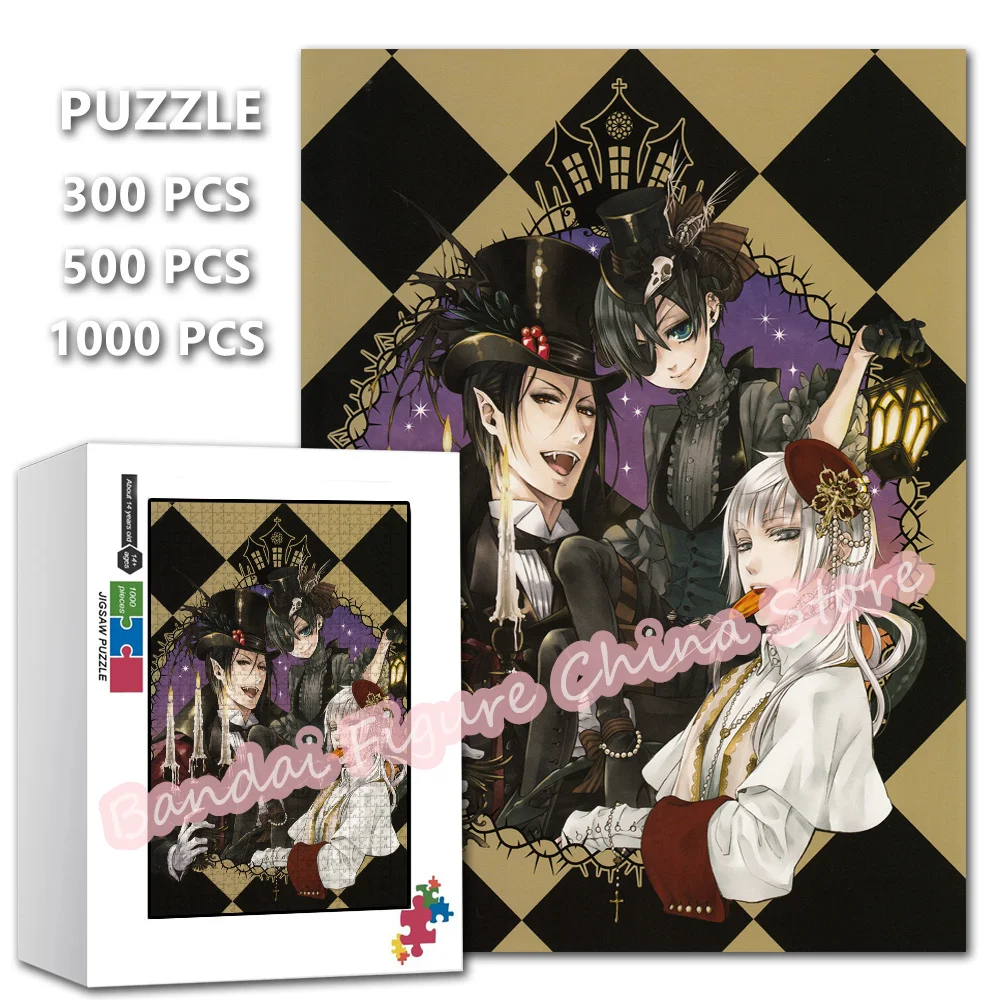 300/500/1000 Pieces Black Butler Cartoon Print Puzzles Sebastian Michaelis Anime Jigsaw Puzzles for Kids Stress Relief Toys
300/500/1000 Pieces Black Butler Cartoon Print Puzzles Sebastian Michaelis Anime Jigsaw Puzzles for Kids Stress Relief Toys