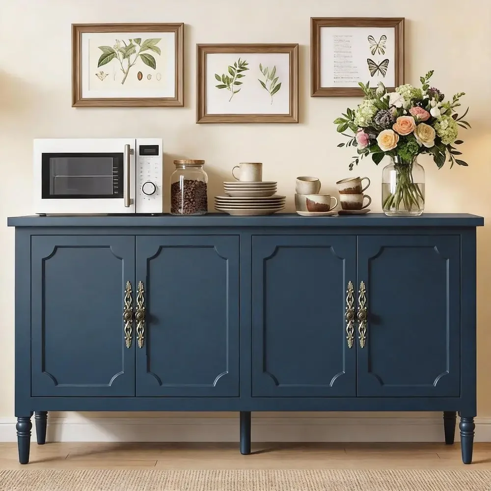 Sideboard Buffet Cabinet with Storage, 59 Mid Century Modern Credenza with 4 Doors, Coffee Bar Wine Bar Storage Cabinet with Ar
Sideboard Buffet Cabinet with Storage, 59 Mid Century Modern Credenza with 4 Doors, Coffee Bar Wine Bar Storage Cabinet with Ar