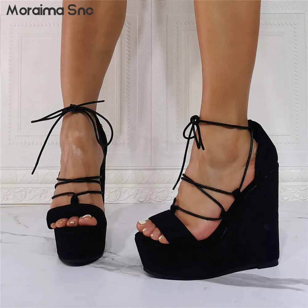Black Cross Strap Wedge Heel Sandals Extra Large Sexy Banquet High Heel Sandals One Line Strap Fashion Women's High Heel Sandals
Black Cross Strap Wedge Heel Sandals Extra Large Sexy Banquet High Heel Sandals One Line Strap Fashion Women's High Heel Sandals