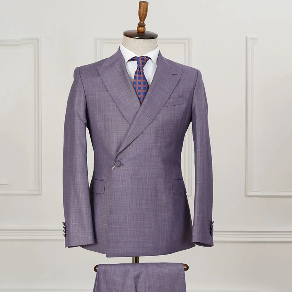 Luxury Purple Suits for Men Single Button 2 Pieces Jacket Pants Male Clothing Smart Business Banquet Slim Fit Costume Homme
Luxury Purple Suits for Men Single Button 2 Pieces Jacket Pants Male Clothing Smart Business Banquet Slim Fit Costume Homme