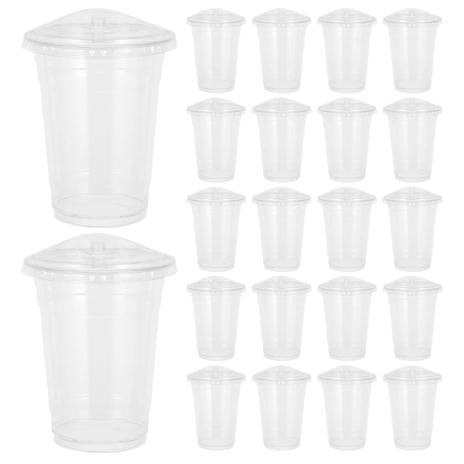 100Pcs Clear Plastic Cups with Lids 500Ml for Bubble Tea Iced Coffee Smoothies Cold Drinks Disposable Party Takeaway Spillproof
100Pcs Clear Plastic Cups with Lids 500Ml for Bubble Tea Iced Coffee Smoothies Cold Drinks Disposable Party Takeaway Spillproof