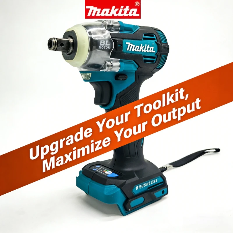 Бесщеточный ударный гайковерт Makita TW004G 18В с эргономичной рукояткой для автомобильных шин и гаек, электроинструмент для авторемонта
Бесщеточный ударный гайковерт Makita TW004G 18В с эргономичной рукояткой для автомобильных шин и гаек, электроинструмент для авторемонта