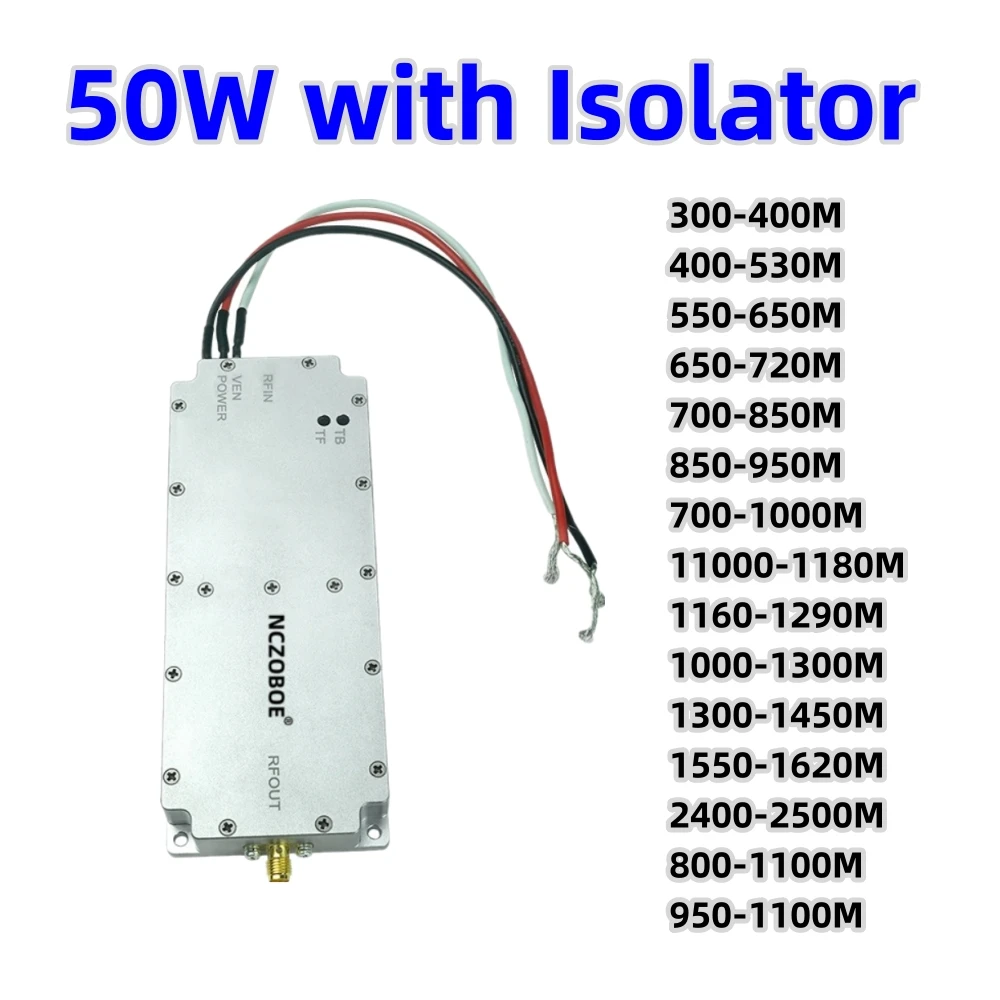 NCZOBOE 50W modules with Isolator 300-2500MHZ Customizable frequency bands
NCZOBOE 50W modules with Isolator 300-2500MHZ Customizable frequency bands