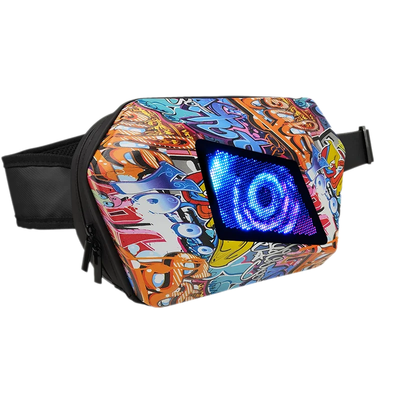 LOY S1 LED Screen Sling Bag App Control Display Chest Bag Cool Graffiti Devil Eyes Crossbody Bag Cyclist Night Light Backpack
LOY S1 LED Screen Sling Bag App Control Display Chest Bag Cool Graffiti Devil Eyes Crossbody Bag Cyclist Night Light Backpack