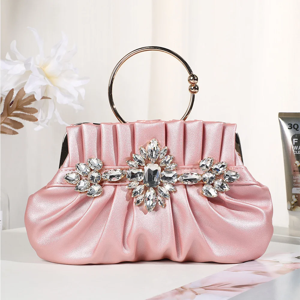 Luxury Handbags Lady Dinner Bag Chain Rhinestone Bucket Prom Shoulder Bag Elegant Fashion Exquisite Shiny Pleat Crossbody Purse
Luxury Handbags Lady Dinner Bag Chain Rhinestone Bucket Prom Shoulder Bag Elegant Fashion Exquisite Shiny Pleat Crossbody Purse