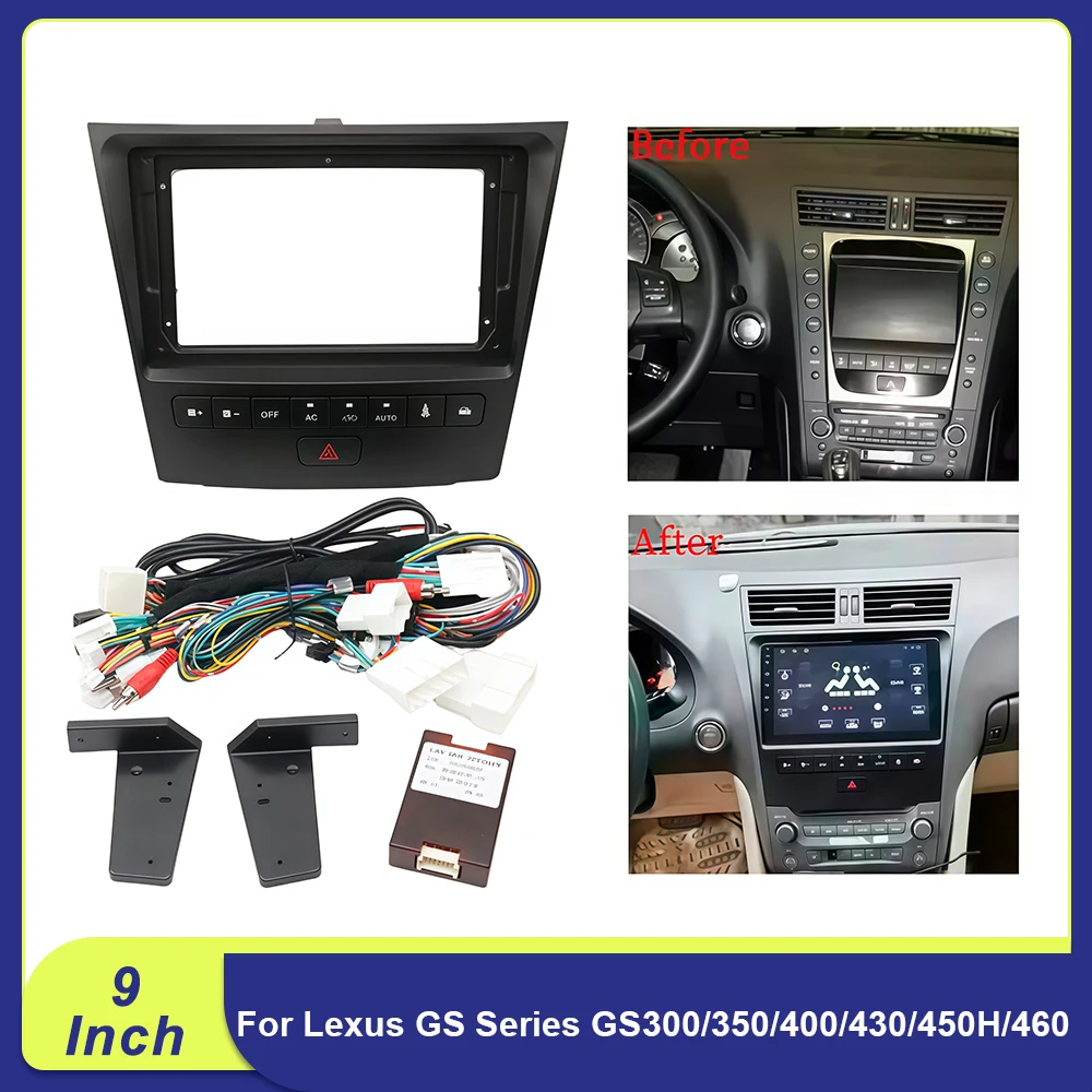 For Lexus GS Series GS300/350/400/430/450H/460 9 Inch Android Stereo Dash Frame Installation Kit Panel with CANBUS Adapter
For Lexus GS Series GS300/350/400/430/450H/460 9 Inch Android Stereo Dash Frame Installation Kit Panel with CANBUS Adapter