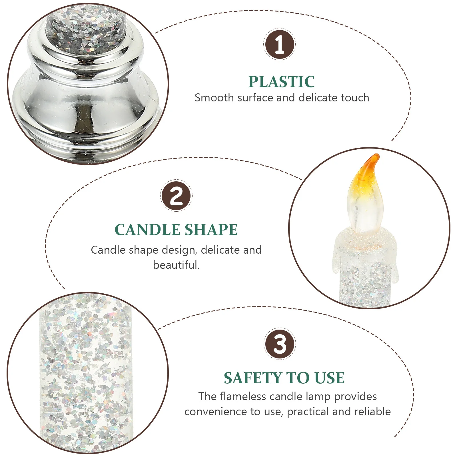 LED Flicker Candles 8 Pieces Retro Style Electric Decoration for Christmas Wedding Party Flameless Adornment Warm
LED Flicker Candles 8 Pieces Retro Style Electric Decoration for Christmas Wedding Party Flameless Adornment Warm