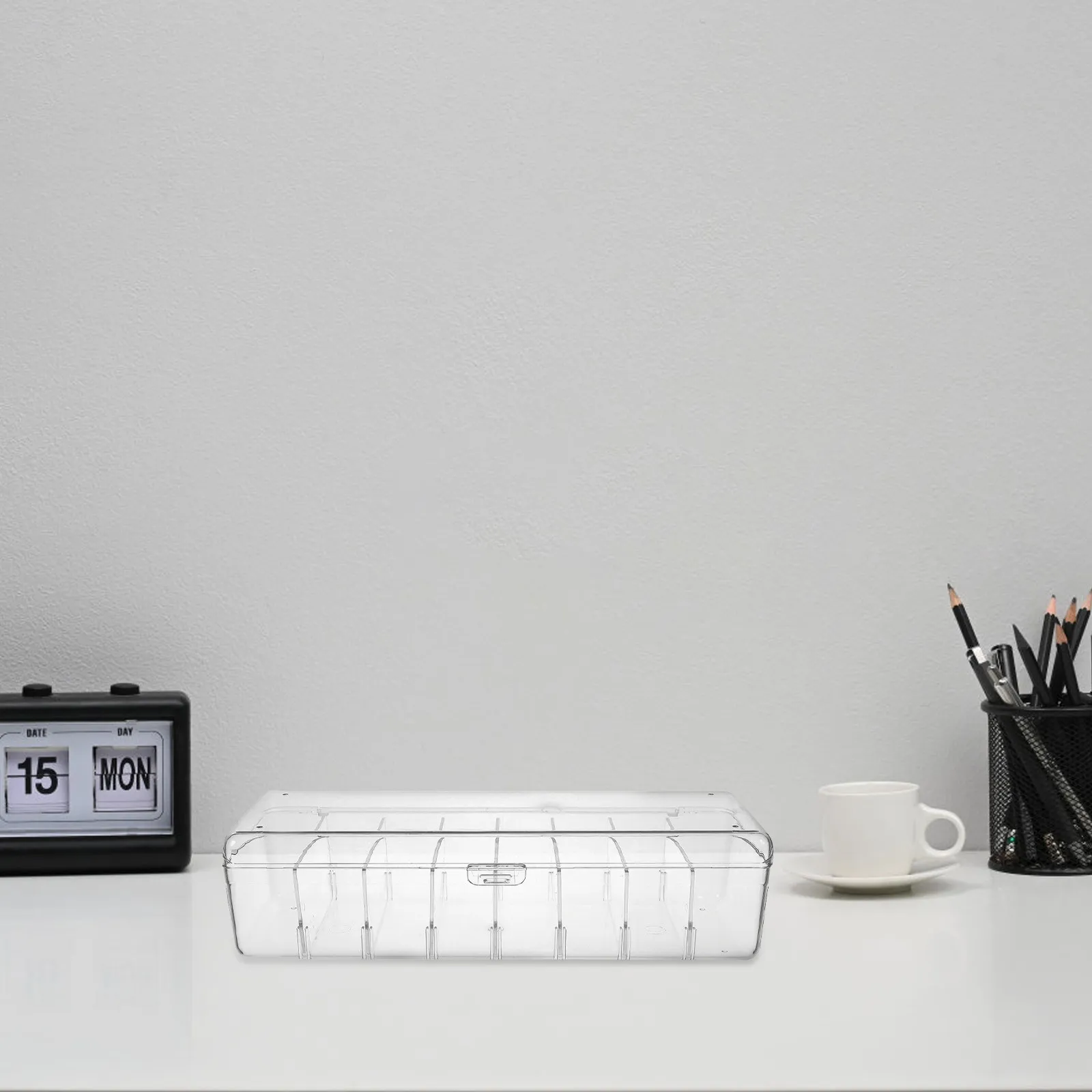 Cable Organizer Box Data Cable Storage Box with Lid Detachable Dividers Clear Plastic Cord Organizer for Office Desk Home
Cable Organizer Box Data Cable Storage Box with Lid Detachable Dividers Clear Plastic Cord Organizer for Office Desk Home