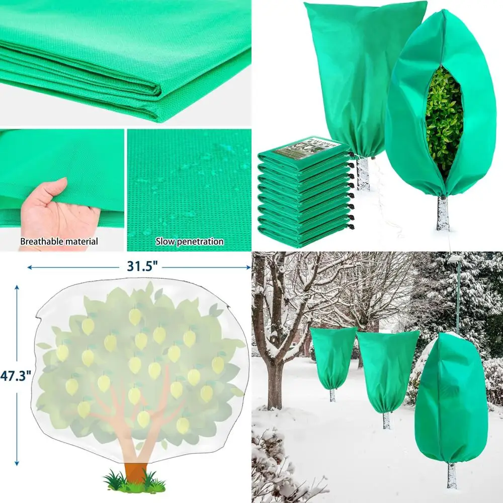 8-Pack Frost-Proof Plant Covers with Zipper for Outdoor Plants, Trees, and Shrubs in Winter (Green, 31.5x47.3 inches)
8-Pack Frost-Proof Plant Covers with Zipper for Outdoor Plants, Trees, and Shrubs in Winter (Green, 31.5x47.3 inches)
