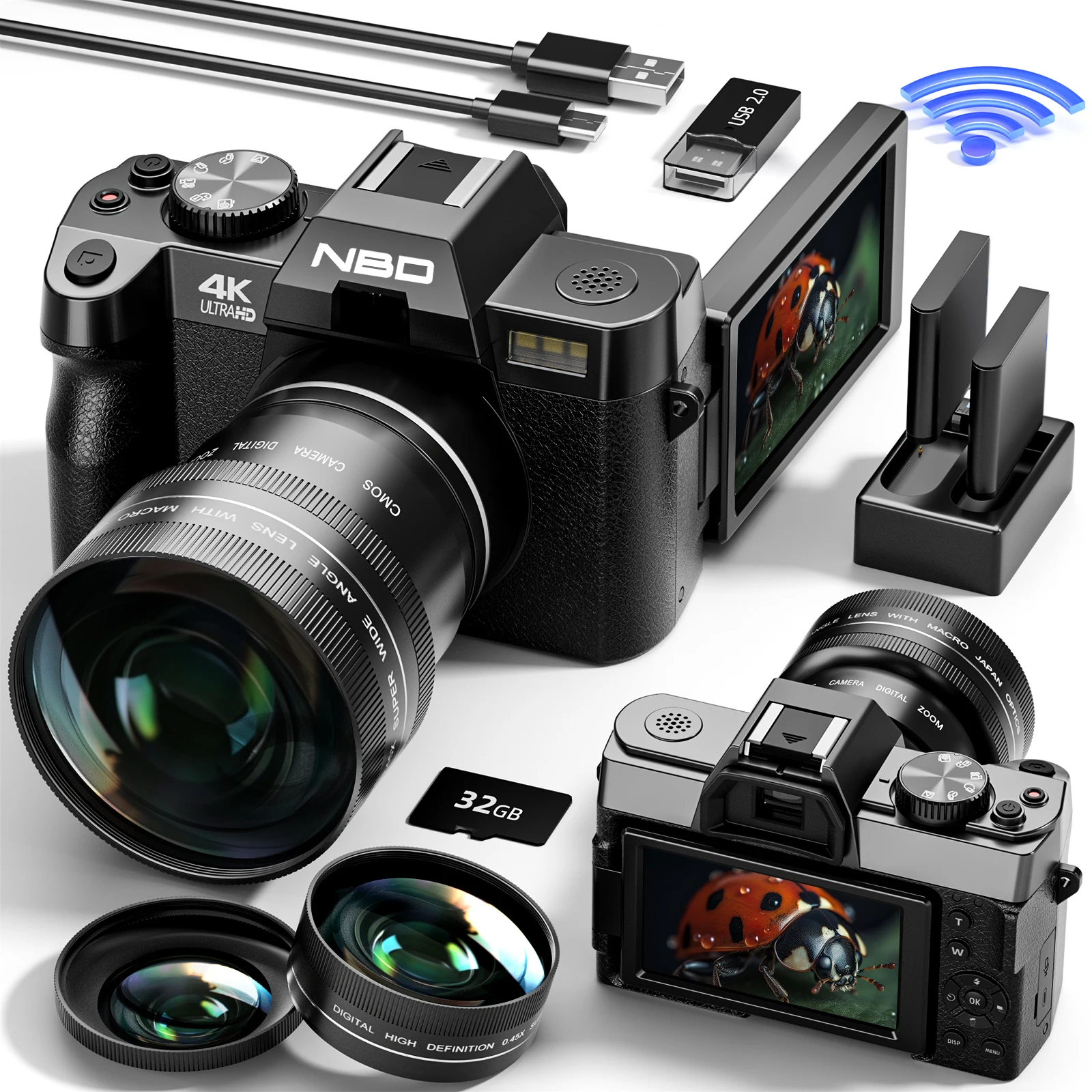 NBD S100F 48MP&4K Digital Camera App Control Webcam 16x Zoom Vintage Digital Compact Camera Recorder for YouTube Live Streaming And Photography Gift for Girls and Boys
NBD S100F 48MP&4K Digital Camera App Control Webcam 16x Zoom Vintage Digital Compact Camera Recorder for YouTube Live Streaming And Photography Gift for Girls and Boys