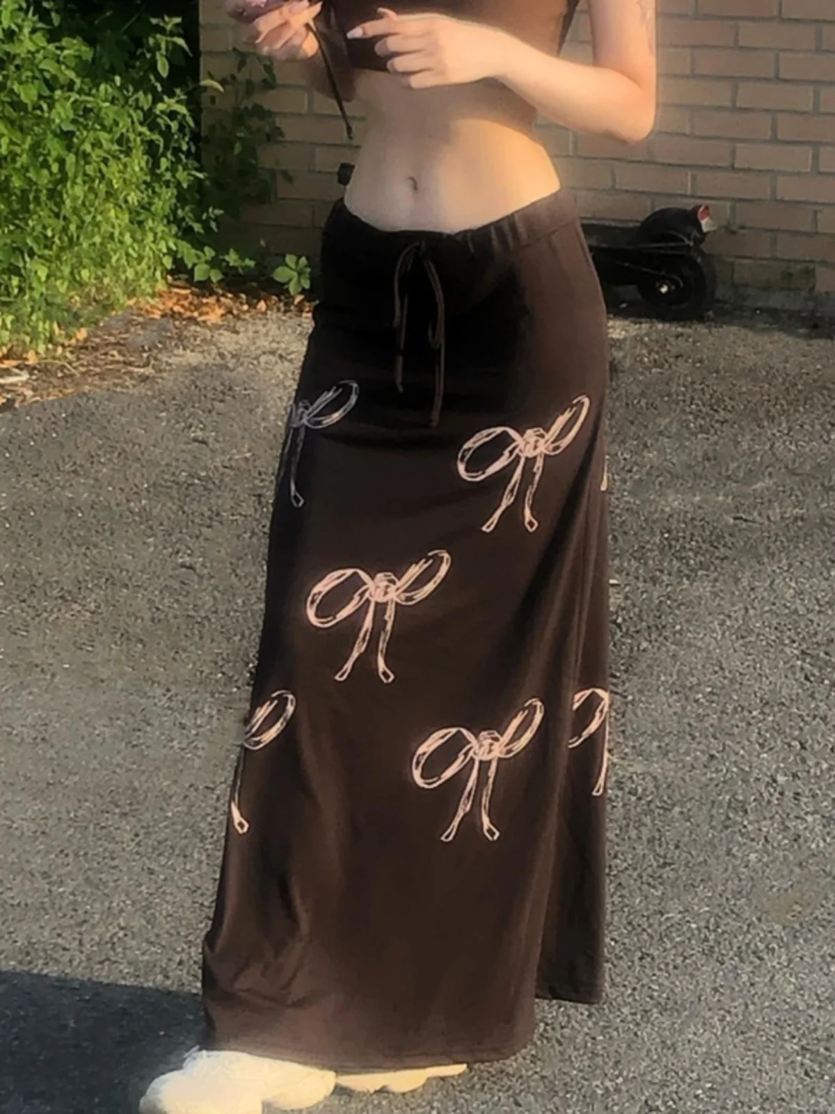 American Retro Spicy Girl Style Personalized Bow Print Drawstring Skirt, Feminine Straight Leg Long Skirt
American Retro Spicy Girl Style Personalized Bow Print Drawstring Skirt, Feminine Straight Leg Long Skirt