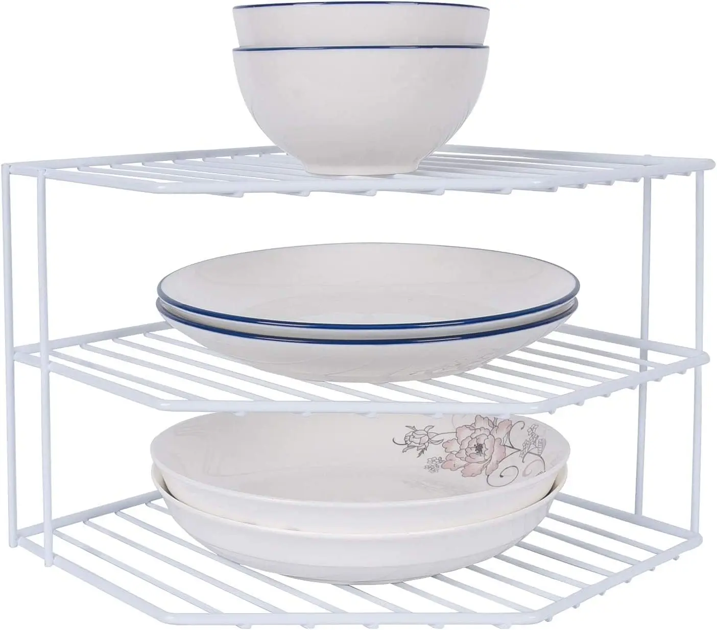 3-Tier Corner Shelf for Cabinet and Counter Organizer, White
3-Tier Corner Shelf for Cabinet and Counter Organizer, White