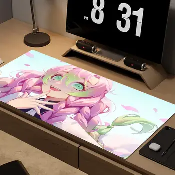 Demon Slayer Kanroji Mitsuri Mousepad Anti-Slip Thickened Mouse Pad Oversized Gaming Keyboard Notebook Table Mat for PC Desk Pad
