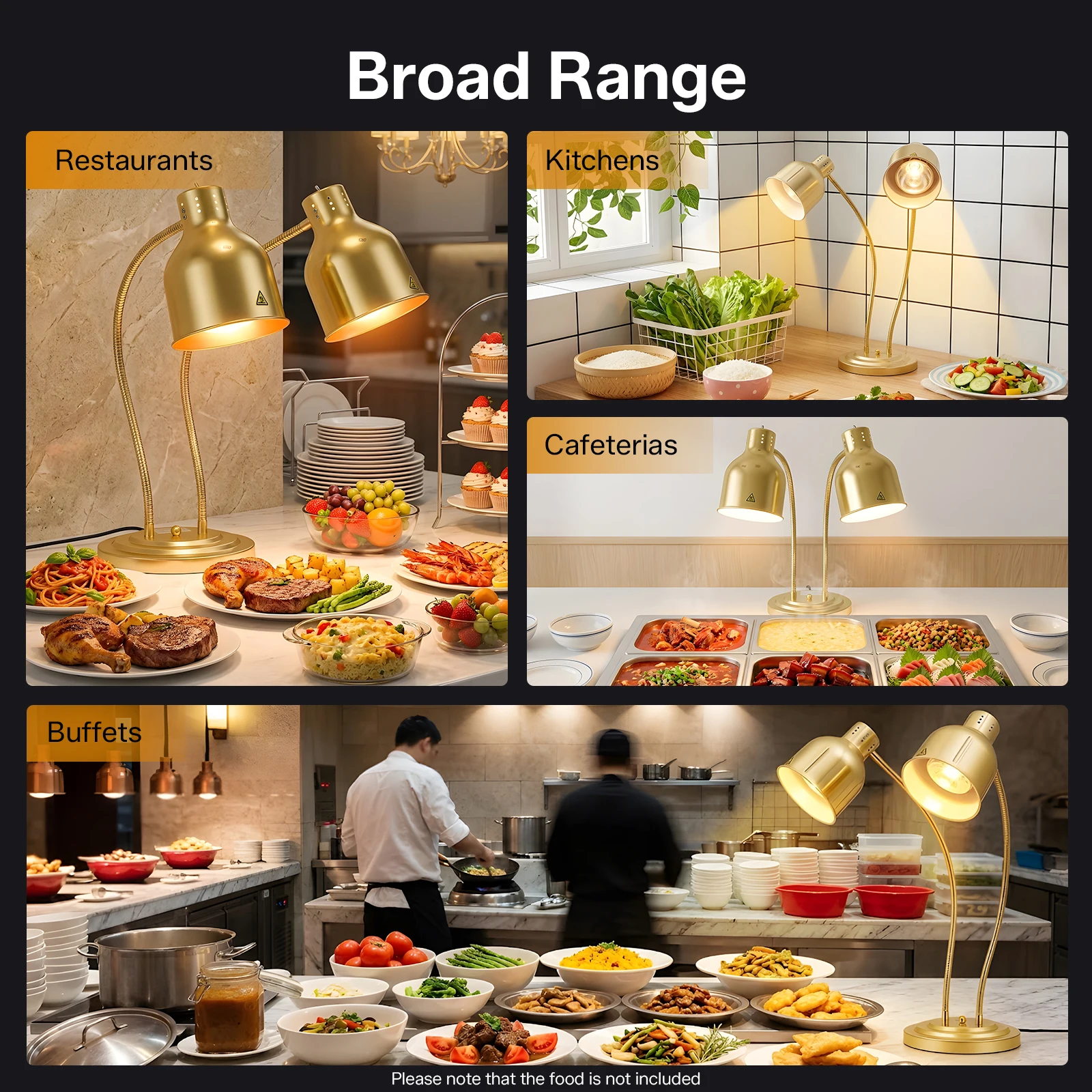 25.39in Stainless Steel Food Heat Lamp, 500W 2-Head Food Warming Light, Food Warming Lamp for Restaurant Kitchen Cafeteria
25.39in Stainless Steel Food Heat Lamp, 500W 2-Head Food Warming Light, Food Warming Lamp for Restaurant Kitchen Cafeteria