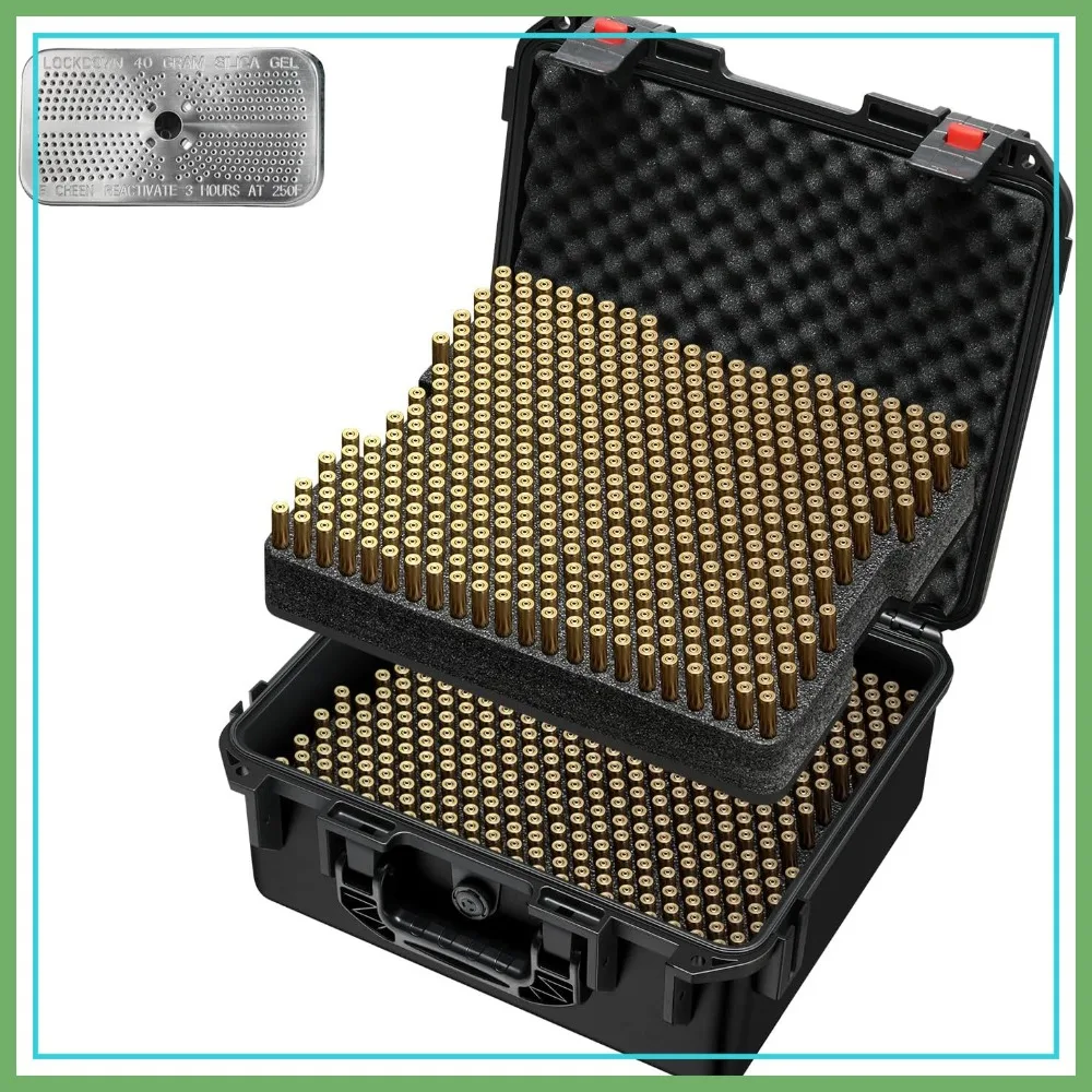 TSA Approved Waterproof Ammo Case for 5.56, .223, .300 Blackout – Heavy-Duty Round Storage with Silicone Desiccant
TSA Approved Waterproof Ammo Case for 5.56, .223, .300 Blackout – Heavy-Duty Round Storage with Silicone Desiccant