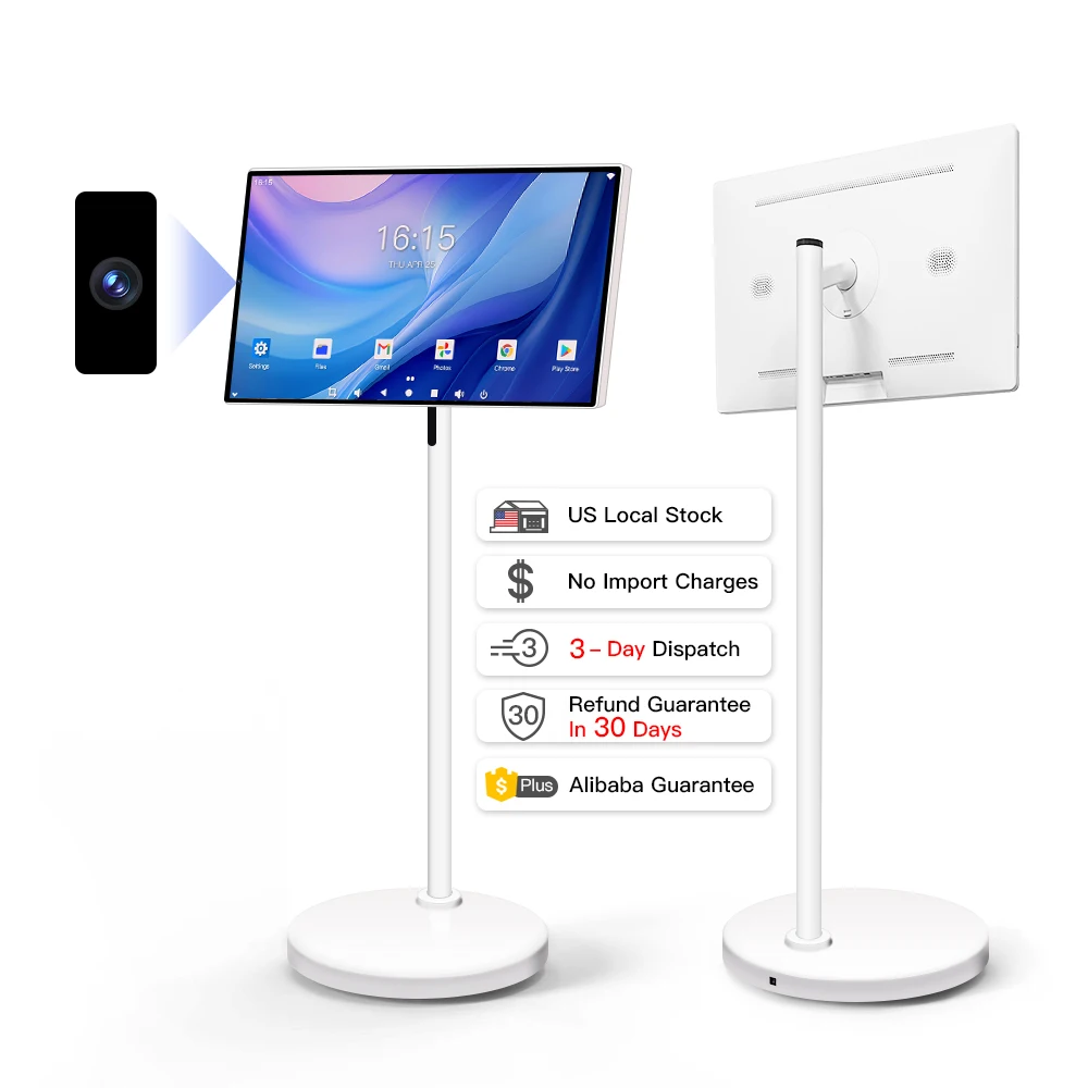 24 Inch Touch Screen 8-core CPU Android OS 128GB Rotation moni tor Built-in Battery with 13MP cam era Rollable Smart Portable TV
24 Inch Touch Screen 8-core CPU Android OS 128GB Rotation moni tor Built-in Battery with 13MP cam era Rollable Smart Portable TV