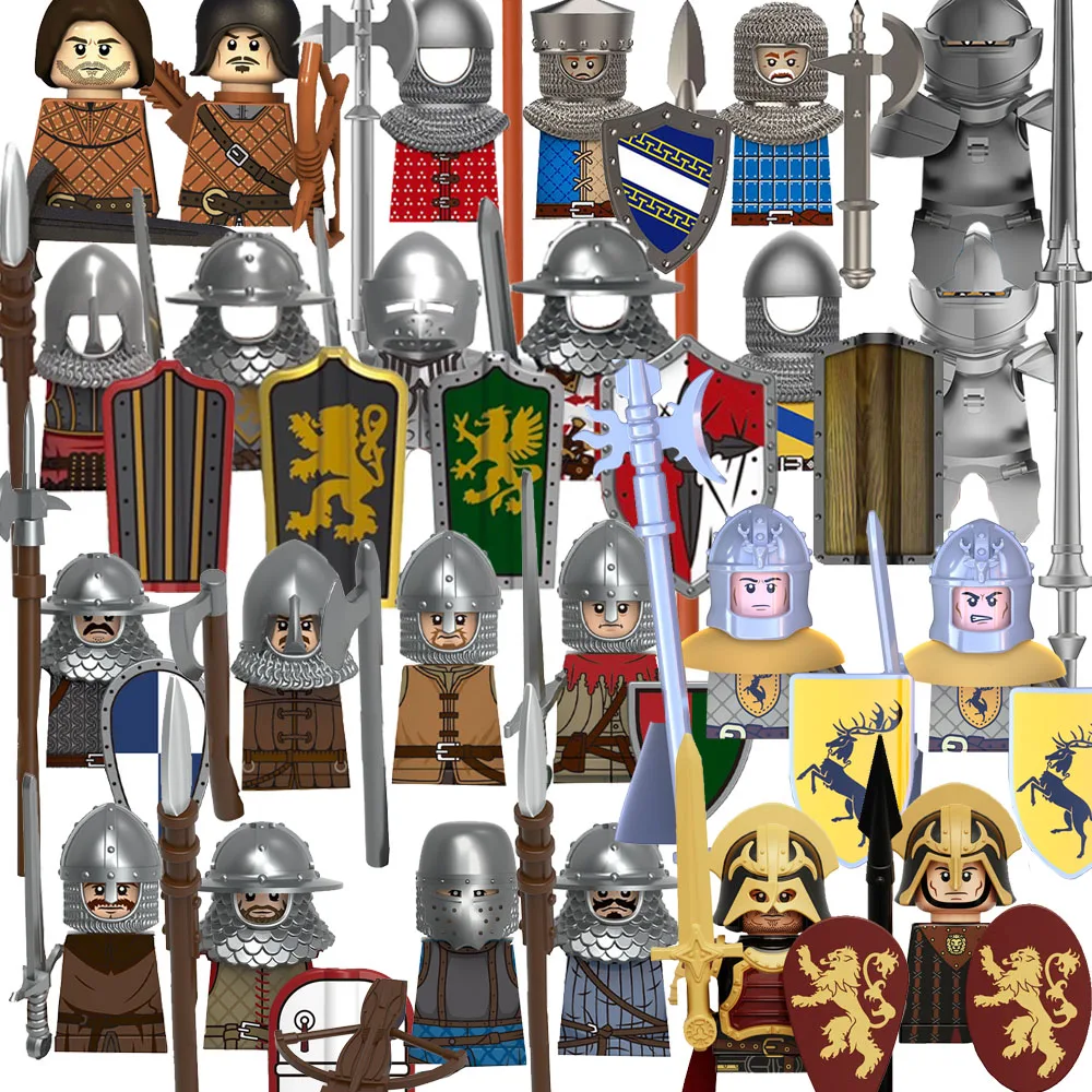 Medieval Anime Movie Game Figures Building Blocks Soldier Weapons Shield Bow Sword Guard DT030-37 Army Mini Brick Toy Gifts I005
Medieval Anime Movie Game Figures Building Blocks Soldier Weapons Shield Bow Sword Guard DT030-37 Army Mini Brick Toy Gifts I005