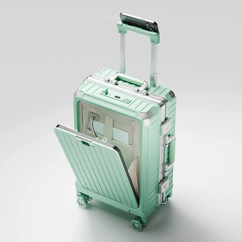 Front Laptop Pocket Suitcase Travel Luggage Rolling 20inch Carry-On Boarding Trolley Case PC material Aluminum Frame TSA Lock
Front Laptop Pocket Suitcase Travel Luggage Rolling 20inch Carry-On Boarding Trolley Case PC material Aluminum Frame TSA Lock