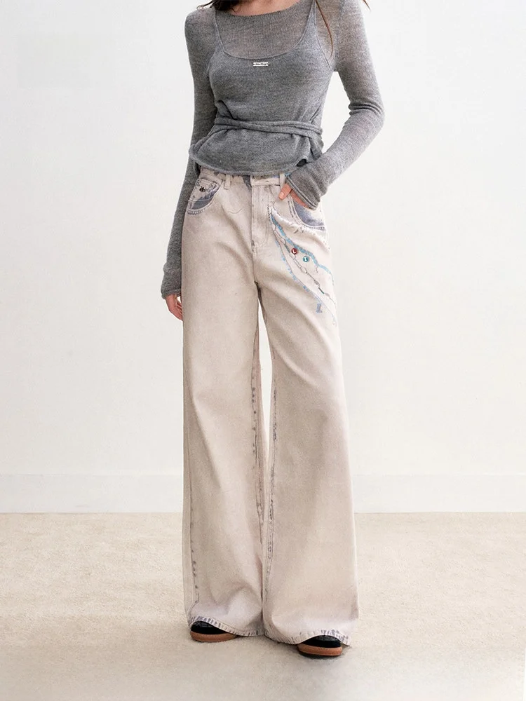 Джинсы с высокой талией и широкими штанинами Liilou, хлопок, с принтом «цепь», на поясе, повседневные, уличные, на молнии, свободного кроя, осенние, женские
Джинсы с высокой талией и широкими штанинами Liilou, хлопок, с принтом «цепь», на поясе, повседневные, уличные, на молнии, свободного кроя, осенние, женские