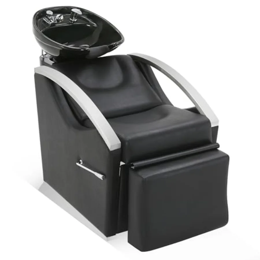 Backwash Shampoo Station Chair Unit with Leg Rest, Adjustable Ceramic Shampoo Bowl Sink and Chair Set for Home Salon, Barbersho
Backwash Shampoo Station Chair Unit with Leg Rest, Adjustable Ceramic Shampoo Bowl Sink and Chair Set for Home Salon, Barbersho