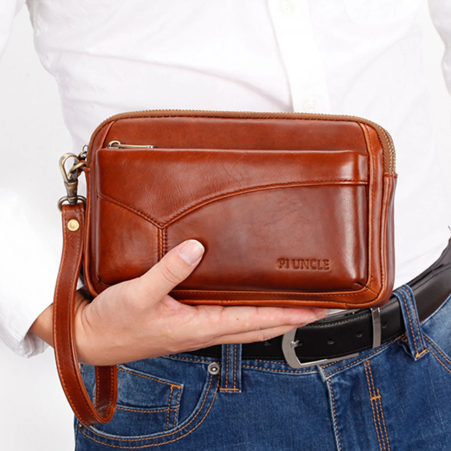 Men's Genuine Leather Fashion Business Clutch Bag, Stylish Retro Wristlet, Coin Purse, Wallet, Work Handbag, Mobile Phone Daily Bag, Daily Commute Gift for Husband
Men's Genuine Leather Fashion Business Clutch Bag, Stylish Retro Wristlet, Coin Purse, Wallet, Work Handbag, Mobile Phone Daily Bag, Daily Commute Gift for Husband