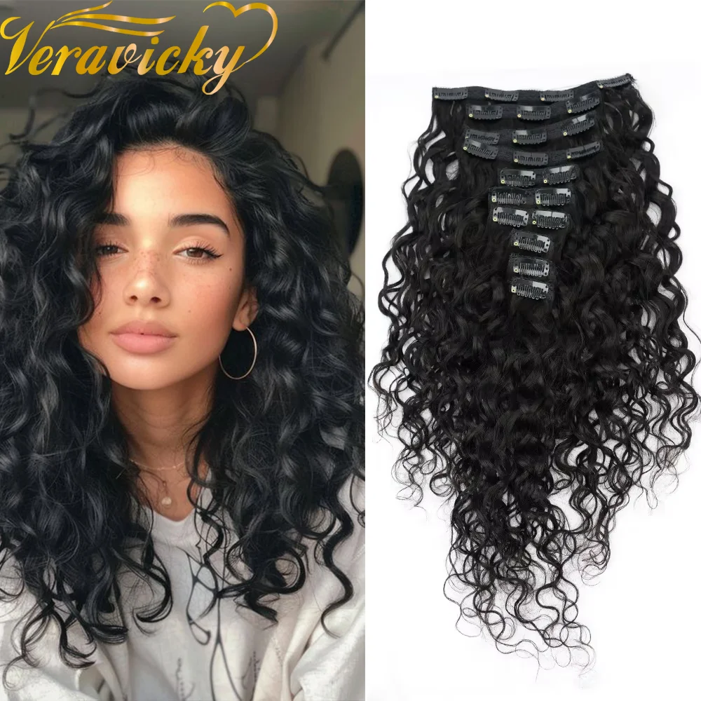 Veravicky 20" 22" 140G Water Wave Human Hair Clip in Hair Extensions Brazilian Hair Natural Black Curly Wavy Hairstyle 10pcs/set
Veravicky 20" 22" 140G Water Wave Human Hair Clip in Hair Extensions Brazilian Hair Natural Black Curly Wavy Hairstyle 10pcs/set