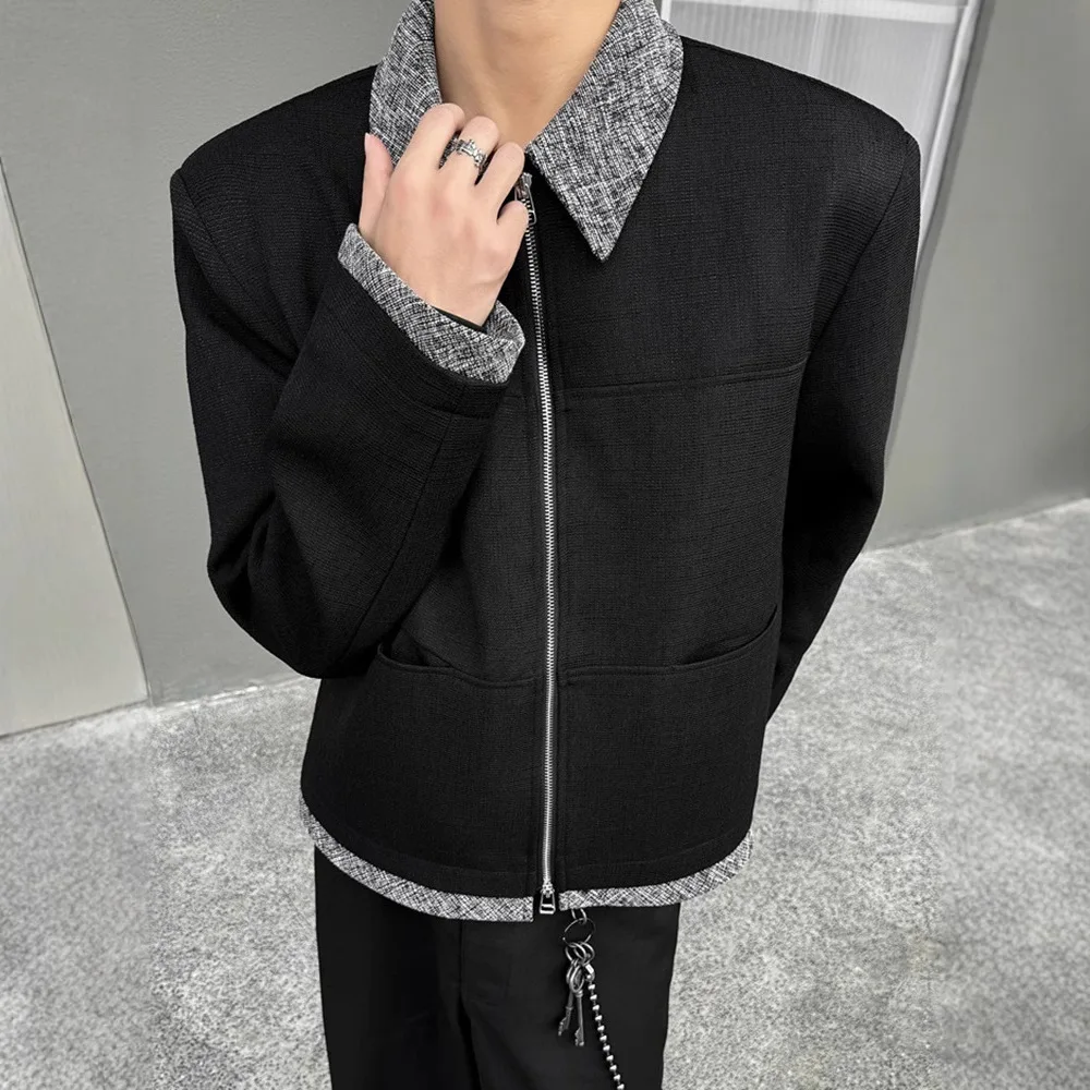 American Retro Short Padded Shoulder Small Fragrance Style Jacket CleanFit Color Block Collar Men's Loose Top Fashion Clothing
American Retro Short Padded Shoulder Small Fragrance Style Jacket CleanFit Color Block Collar Men's Loose Top Fashion Clothing