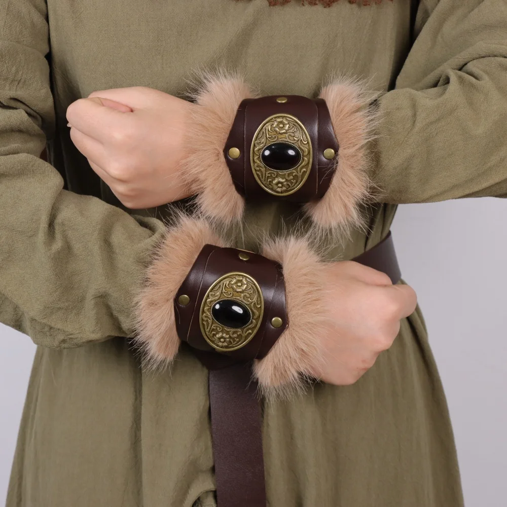 Durable Viking PU Leather Bracers, Faux Fur Arm Cuffs ,Medieval Renaissance Cosplay, LARPS Halloween Party,Warrior Accessories
Durable Viking PU Leather Bracers, Faux Fur Arm Cuffs ,Medieval Renaissance Cosplay, LARPS Halloween Party,Warrior Accessories