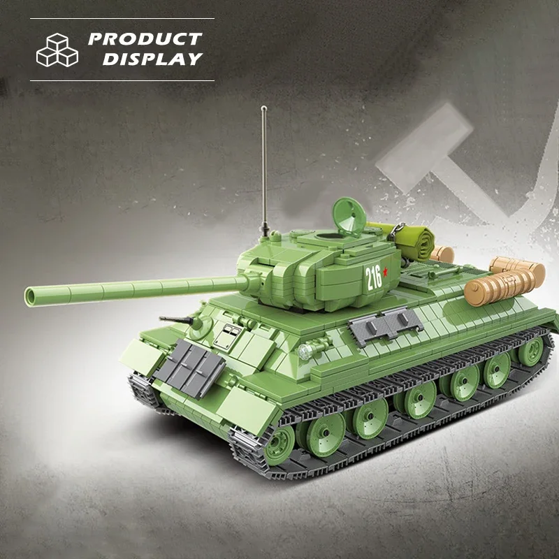 WW2 Military Tank Russia T-34 Medium Tank Building Blocks Soldier Police Army Weapons Model Bricks Toys For Children Gifts
WW2 Military Tank Russia T-34 Medium Tank Building Blocks Soldier Police Army Weapons Model Bricks Toys For Children Gifts