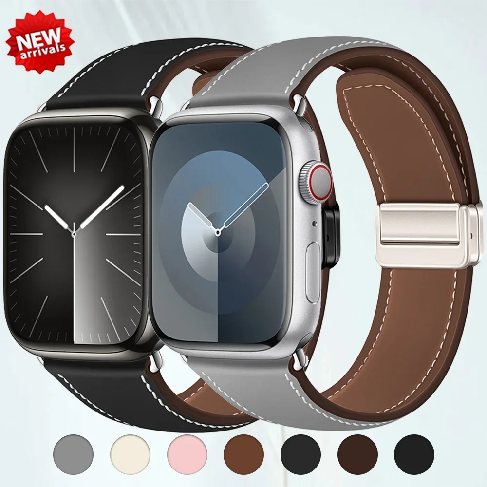 Leather Magnetic Strap for Apple Watch Series 9 Ultra 49mm Band 45 41mm 38 42mm Bracelet for iWatch ultra 2 8 7 se 6 5 4 40 44mm
Leather Magnetic Strap for Apple Watch Series 9 Ultra 49mm Band 45 41mm 38 42mm Bracelet for iWatch ultra 2 8 7 se 6 5 4 40 44mm