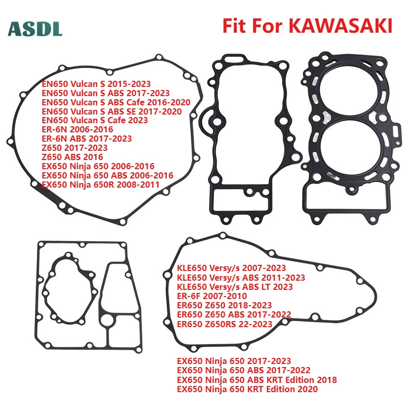 For Kawasaki EN650 Vulcan ER-6N Motorcycle Complete Cylinder Head Overhaul Gasket Repair Pad Mat ER-6F Z650 EX650 KLE650 ER650
For Kawasaki EN650 Vulcan ER-6N Motorcycle Complete Cylinder Head Overhaul Gasket Repair Pad Mat ER-6F Z650 EX650 KLE650 ER650