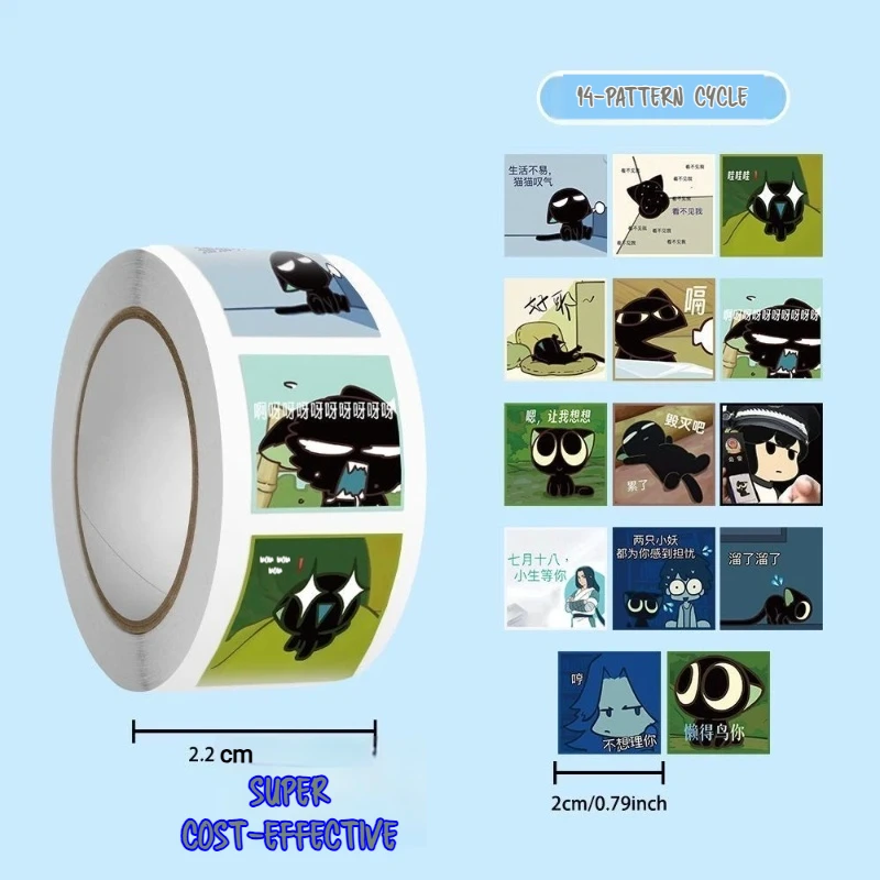 New Luo Xiao Hei Meme Roll Stickers 14 Cute Cartoon Self Adhesive Designs For Students DIY Notebook Phone Sealing Gift
New Luo Xiao Hei Meme Roll Stickers 14 Cute Cartoon Self Adhesive Designs For Students DIY Notebook Phone Sealing Gift