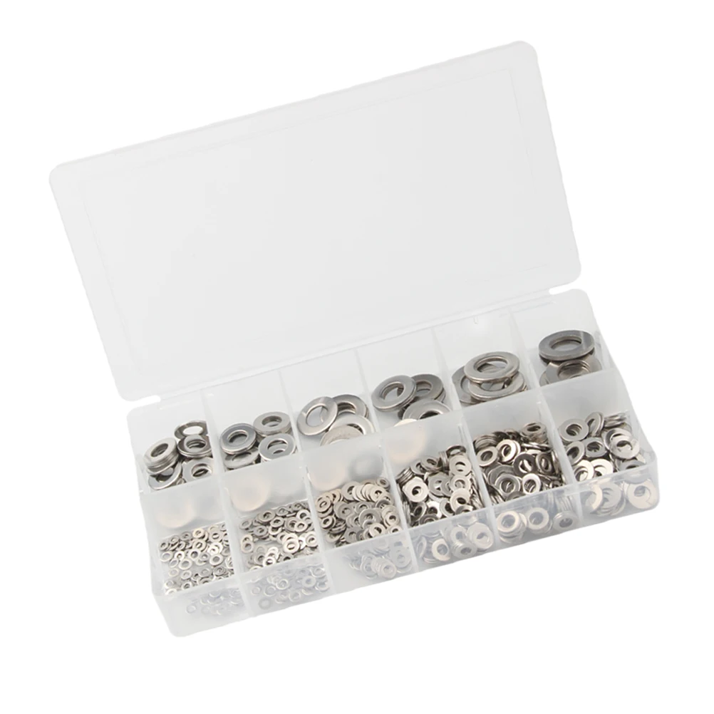 800pcs Stainless Steel Flat Washer Set Metal Sump Plug Gaskets For Cars Marine Generators Engines Fuel Hydraulic Water Fitments
800pcs Stainless Steel Flat Washer Set Metal Sump Plug Gaskets For Cars Marine Generators Engines Fuel Hydraulic Water Fitments