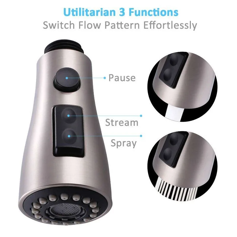 Stainless Steel Pull Nozzle Faucet Spout Switch Telescopic Button Replace Shower Head Bathroom Accessories
Stainless Steel Pull Nozzle Faucet Spout Switch Telescopic Button Replace Shower Head Bathroom Accessories