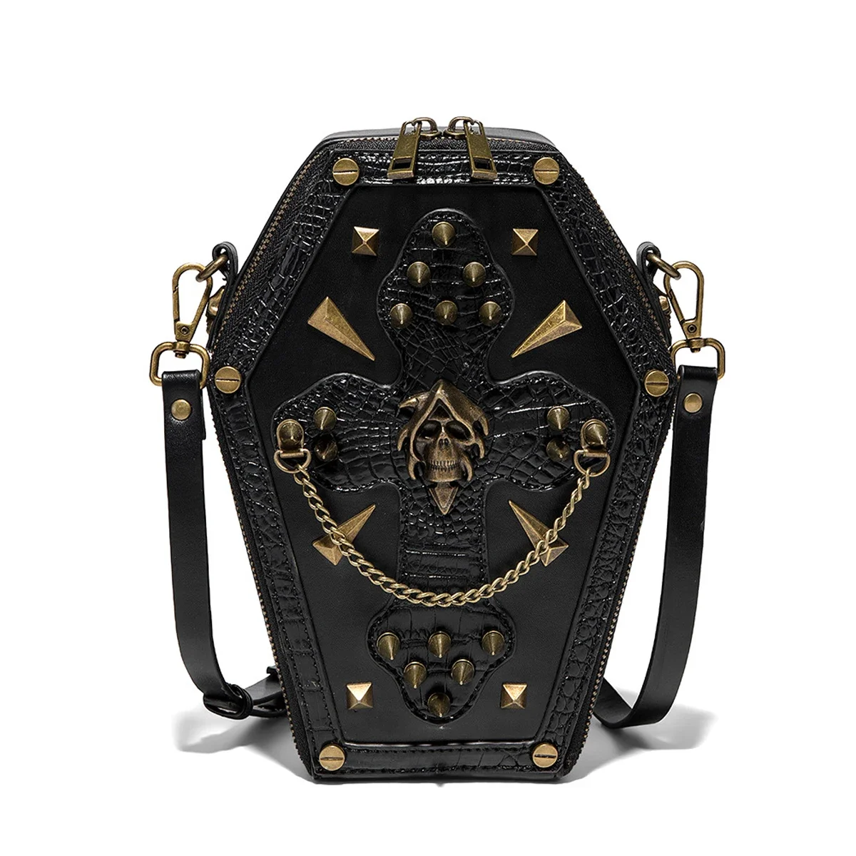 Steampunk Single Shoulder Bags Vintage Women Handbags Gothic Messenger Crossbody Bag Ladies Punk Rivet Top-Handle Bags Pack
Steampunk Single Shoulder Bags Vintage Women Handbags Gothic Messenger Crossbody Bag Ladies Punk Rivet Top-Handle Bags Pack